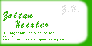 zoltan weixler business card