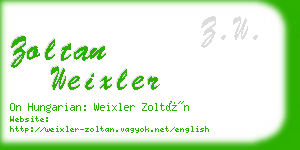 zoltan weixler business card